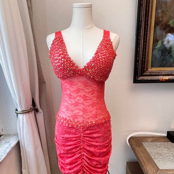 Rhythm Couture Beaded Lace Ruched Mini Dress – Size M, NWT - Picture 1 of 8